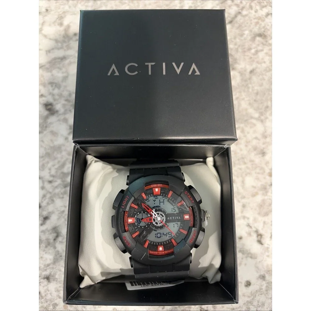 Invicta Activa X Men's Digital Watch Black Red Sport Analog 56mm ACW498-001